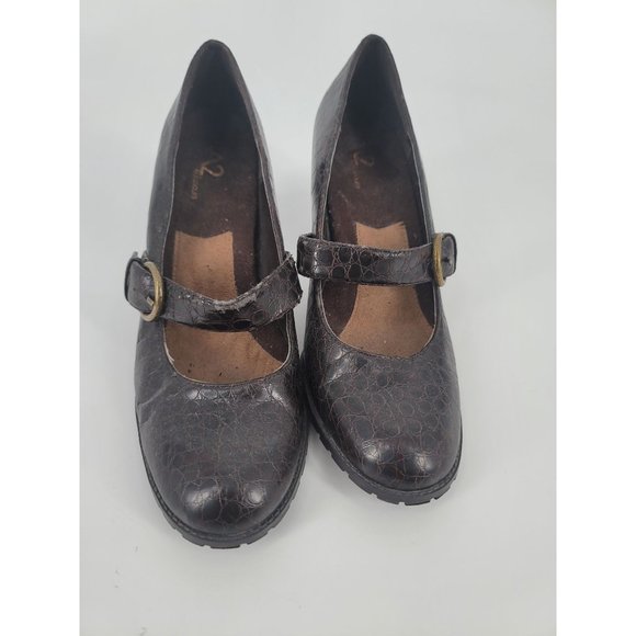 A2 Aerosols Heels Size 7 Beauty Slip  Dark Brown - Picture 4 of 6